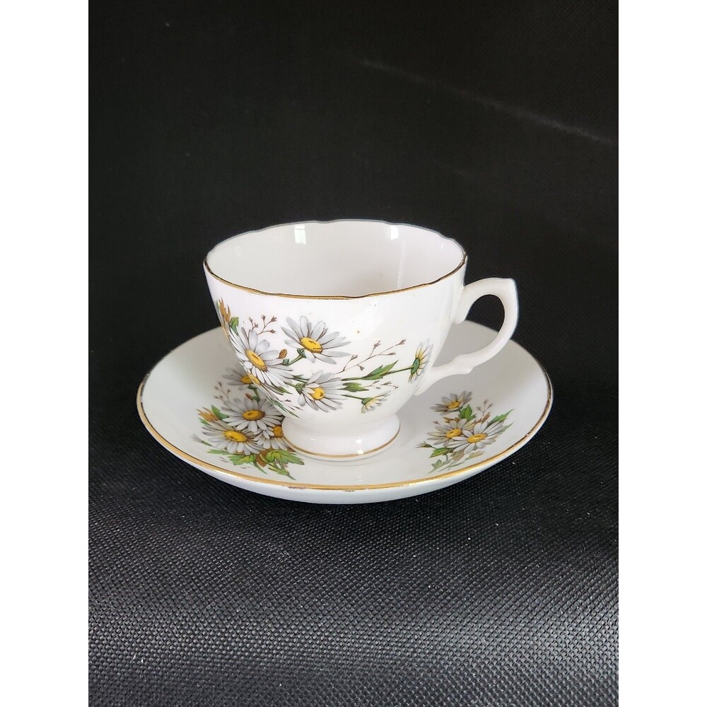 Vintage Imperial Fine China Tea Cup & Saucer Set Daises